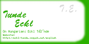 tunde eckl business card